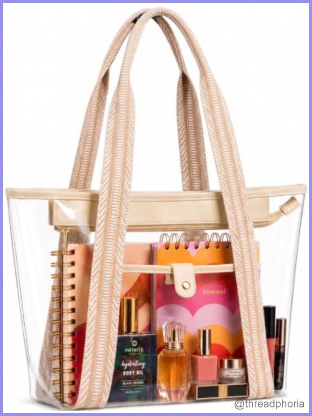 Clear Transparent Tote Bag Stadium Approved Large PVC Purse